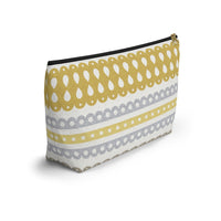 Ribbon Candy Accessory Pouch w T-bottom in Yellow